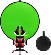 Tela Verde Opvollibile - Diametro 140cm - Tela Verde Opvollibile per Fotostudio - Schermo Verde per Game Capture - Tela Verde per Fotografia - Adatto per Instagram, Film, Tiktok, Youtube e Studio - Cinture Adattabili per Sedili Vari.