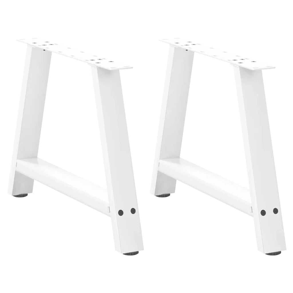 Set di 2 gambe regolabili per tavolino da caffè a forma di A 70 x 42-43 cm design moderno acciaio bianco 02_0057120