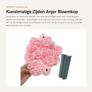 Fiori artificiali in stile anemone, 50 pezzi, decorazione per matrimoni, riempitori di vasi, corone DIY, teste di fiori 3 pollici, steli 20 cm, manufatti a mano, fiori finti