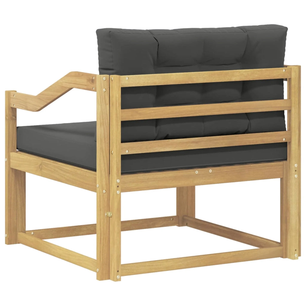 Divano centrale per esterno-Divano componibile Poliestere Bianco 752438