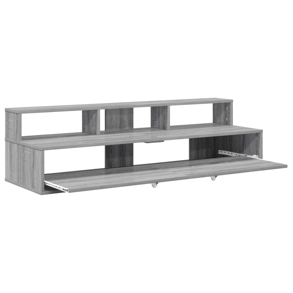 Scrivania studio Sonoma grigio 130 x 42,5 x 36 cm 8006729