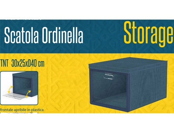 1 Pezzo Scatola Organizer Ordinella in TNT Blu 30 x 25 x 40 cm