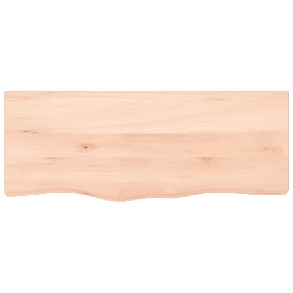 Piano Bagno 100x40x(2-4) cm in Legno Massello Non Trattato 3156033