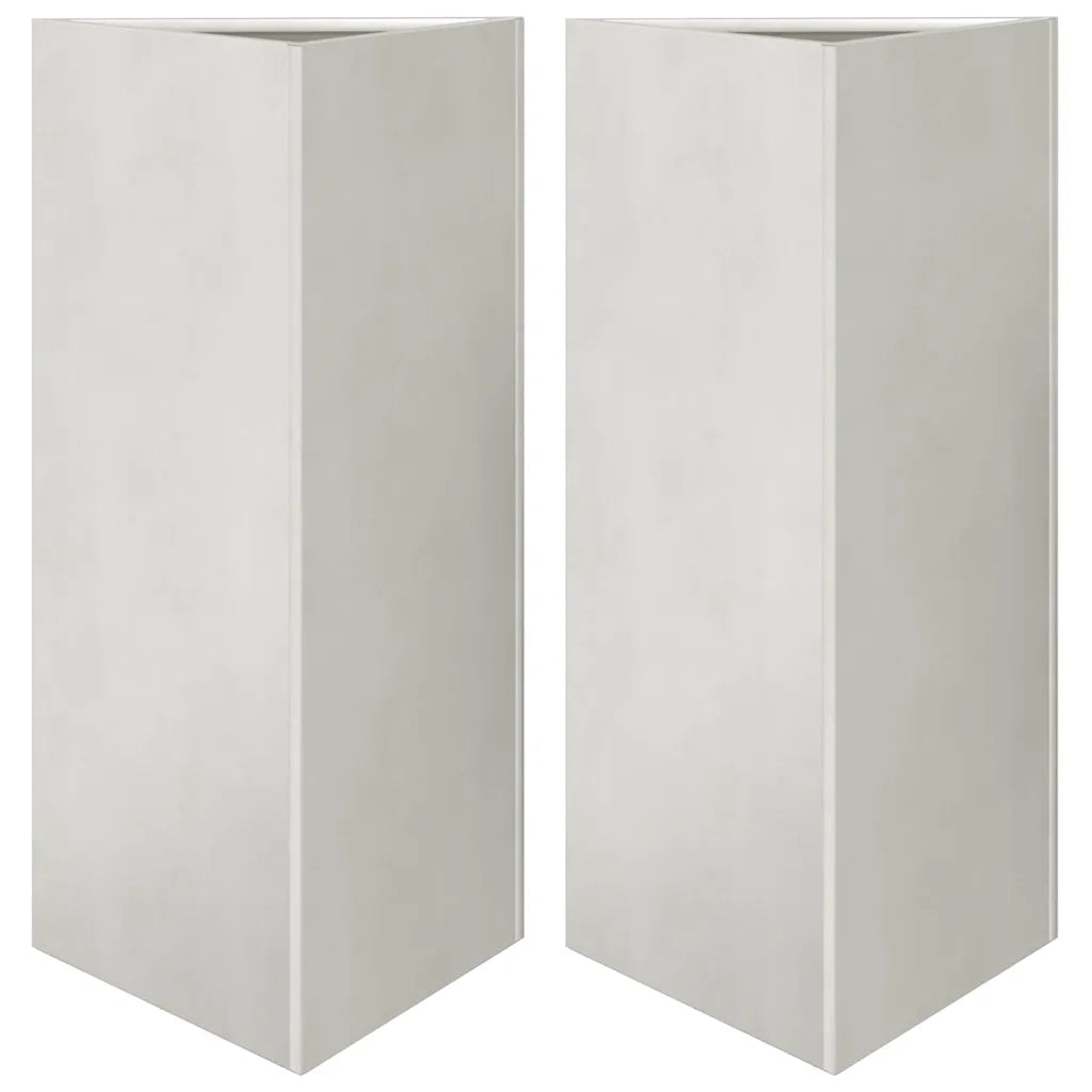 Fioriere da Giardino 2 pz Triangolari 40x34,5x75 cm Acciaio Inox 851166