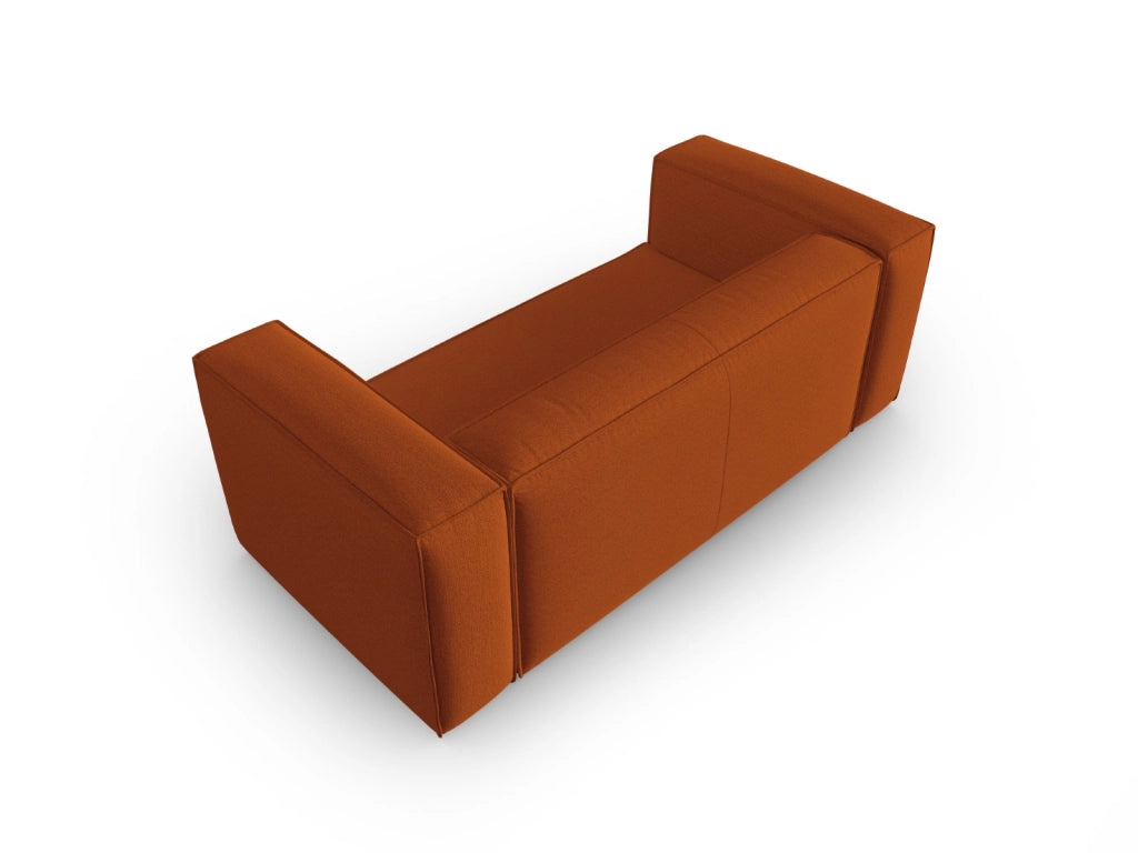 Cosmopolitan Design - Divano "Mackay" 2 posti in velluto strutturato terracotta 