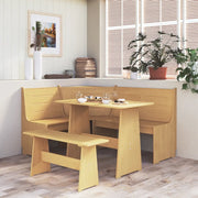 Panca Angolare REINE 151 cm in Legno di Pino Marrone ambra 327246