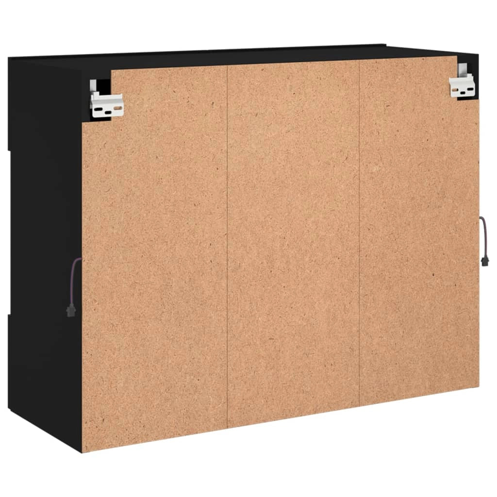 Mobile TV multimediale mensola TV credenza mobile TV parete attrezzata per sala da pranzo soggiorno camera da letto con luci LED 78,5 x 30 x 60,5 cm nero 02_0027909