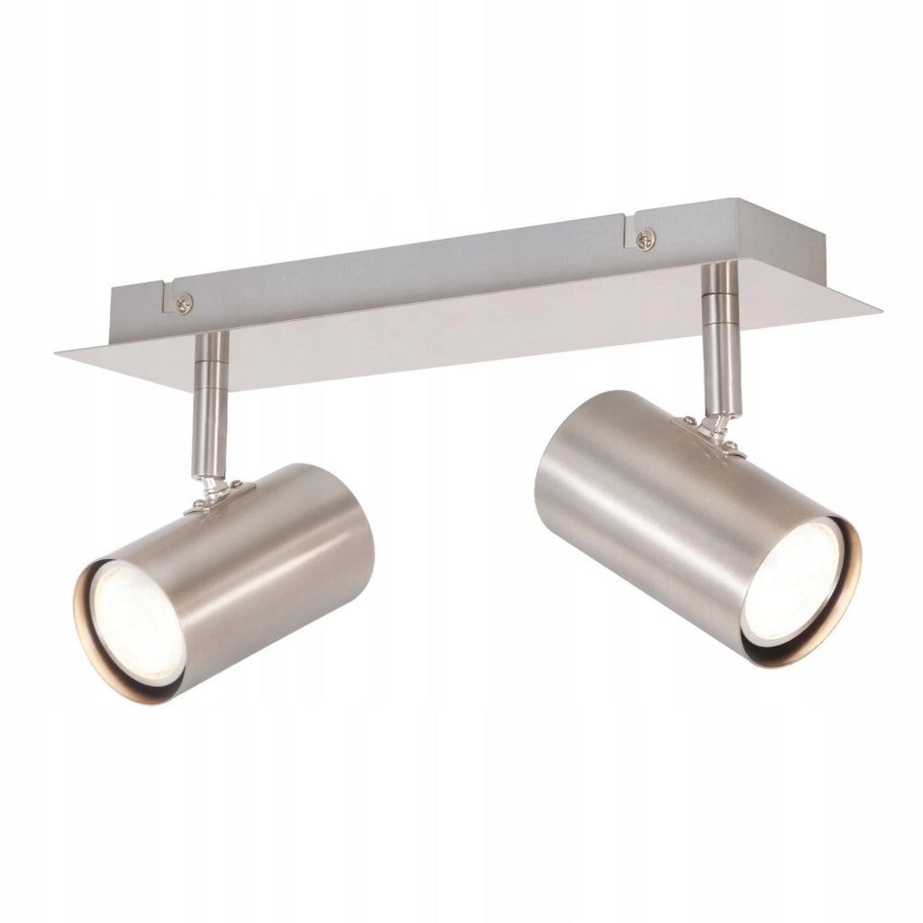 ZMH Faretto da soffitto nichelati 2 luci GU10 orientabili 330° design moderno per corridoio