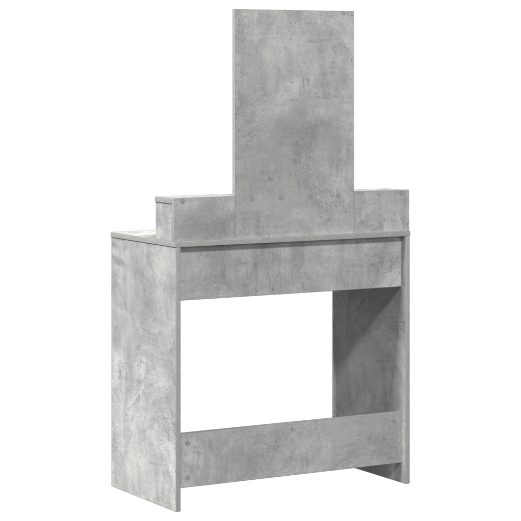 Tavolo da Trucco con Cassetti Grigio Cemento 79x41x140 cm