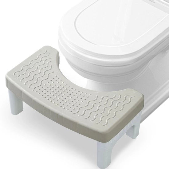 Kruk per bagno per adulti, aiuta a curare la costipazione e il sindrome del colon irritabile (grigio)