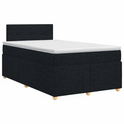 Letto box spring con materasso Nero 120 x 200 cm Tessuto 3450932