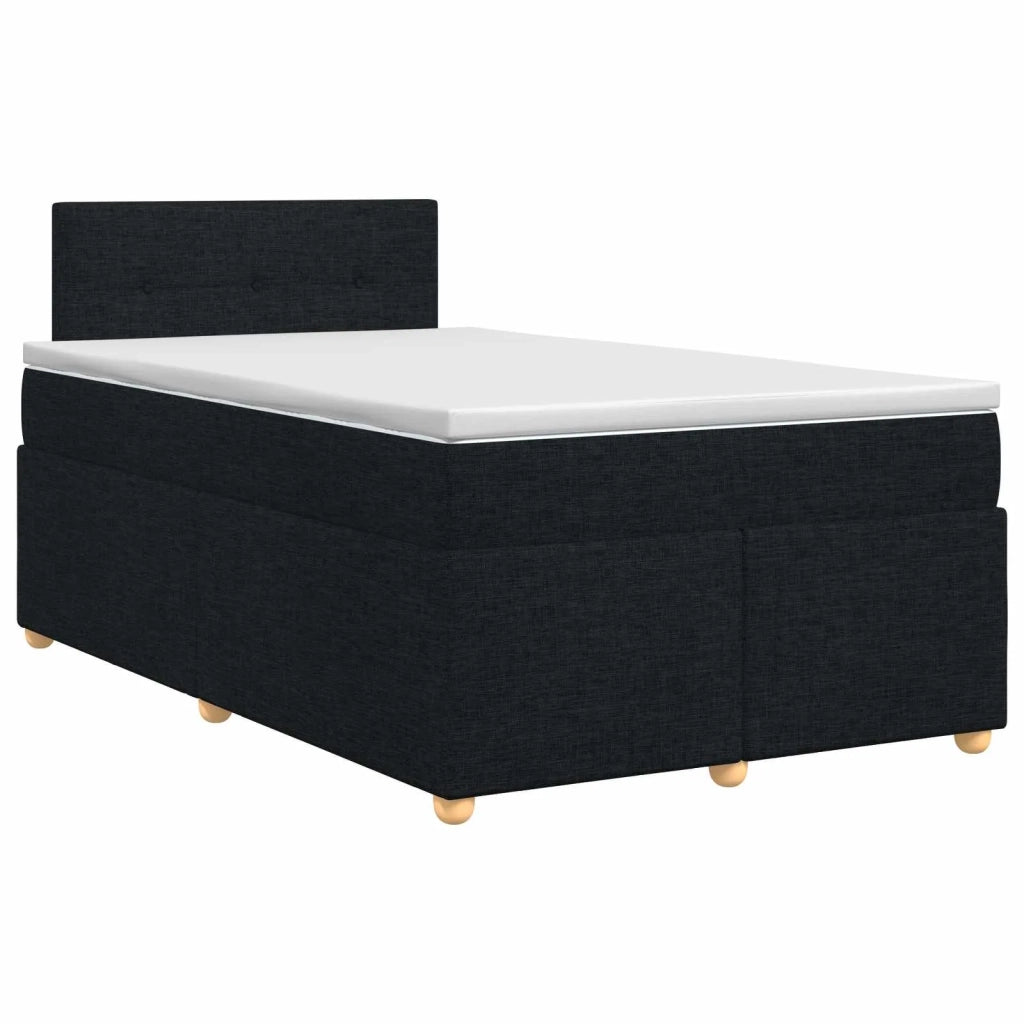Letto box spring con materasso Nero 120 x 200 cm Tessuto 3450932