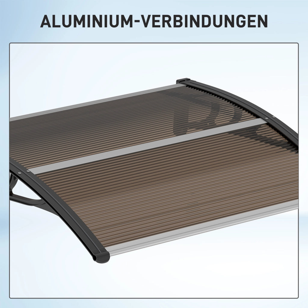 Tettuccio da esterno per porta d'ingresso ¨C zephmum ¨C 120x75 cm in policarbonato