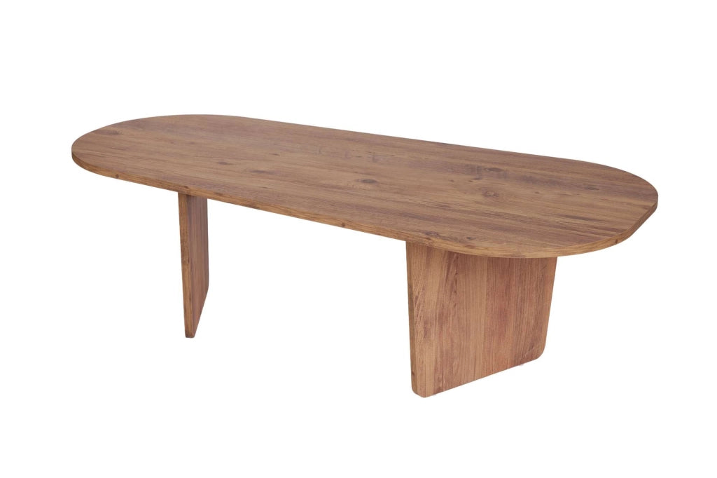 Tavolino da caffè in legno "Ovalis" - 130 x 65 x 40 cm - Pino atlantico