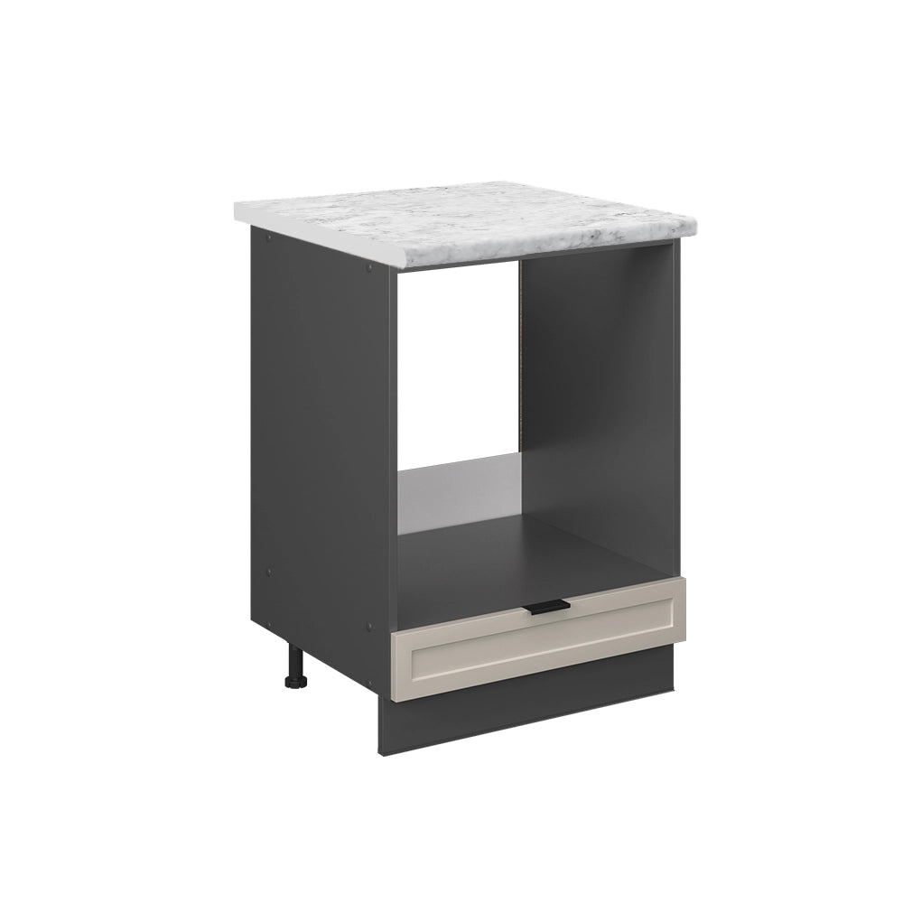 Mobile per forno da incasso Fame-Line GrigioBeige/Antracite 60 cm, PL Marmo Vicco