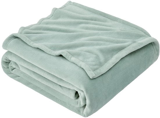 Decon 220x240 in Felpa morbida e calda, da utilizzare come decon per divano, salotto o come decon per la stanza, colore verde