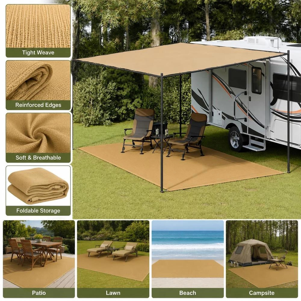 Tent Carpet, Sand Color, 300x500 Cm, HDPE
