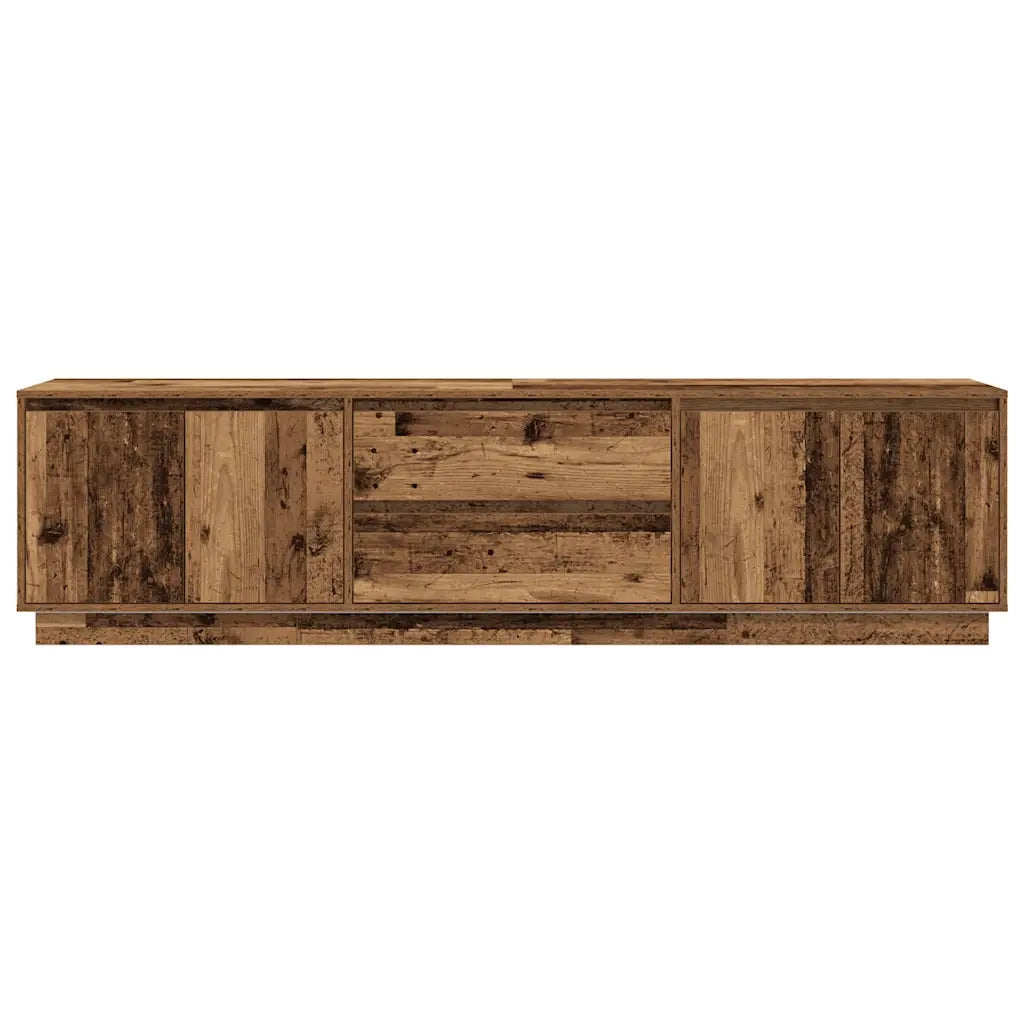 Mobile Porta TV con Luci LED Legno Antico 193,5x41x50 cm 3328442