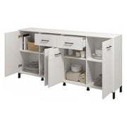 Madia Grondona, Credenza 4 Ripiani, 182.5x40x90h cm Bianco