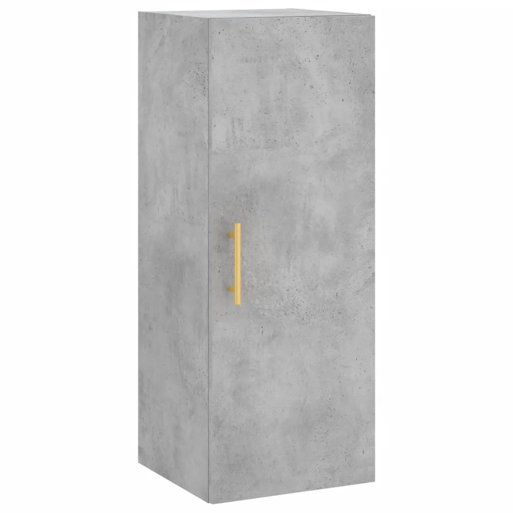 Credenza-Buffet-Armadio da cucina Grigio Cemento 34,5x34x180 cm in Legno Multistrato 653719