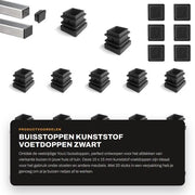 Stoppi per tubi 15 x 15 mm - Pistoncini - Stopper per lamelle - Plastica - 20 pezzi - Molteplici applicazioni