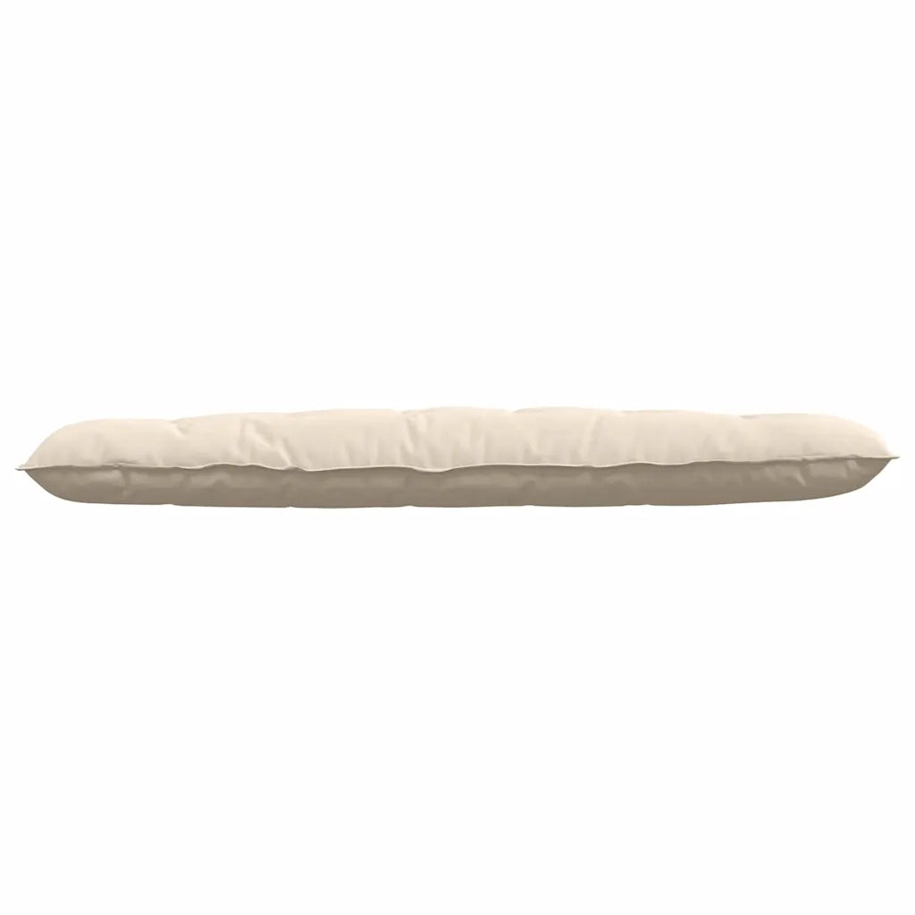 Cuscino per Schiena Beige 180 x 50 cm Tessuto in Microfibra