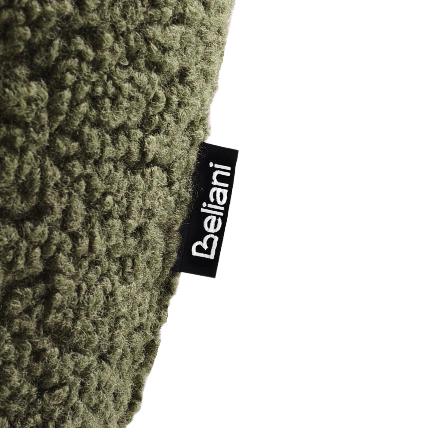 Set di 2 sgabelli da bar in tessuto bouclè verde scuro con seduta imbottita e gambe in metallo stile moderno soggiorno