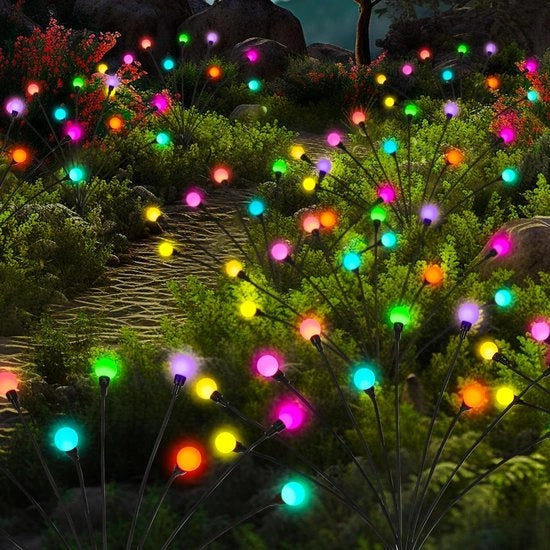 Illuminazione esterna solare - 8 pezzi - impermeabile - multicolore - illuminazione esterna - 10 led illuminazione esterna solare