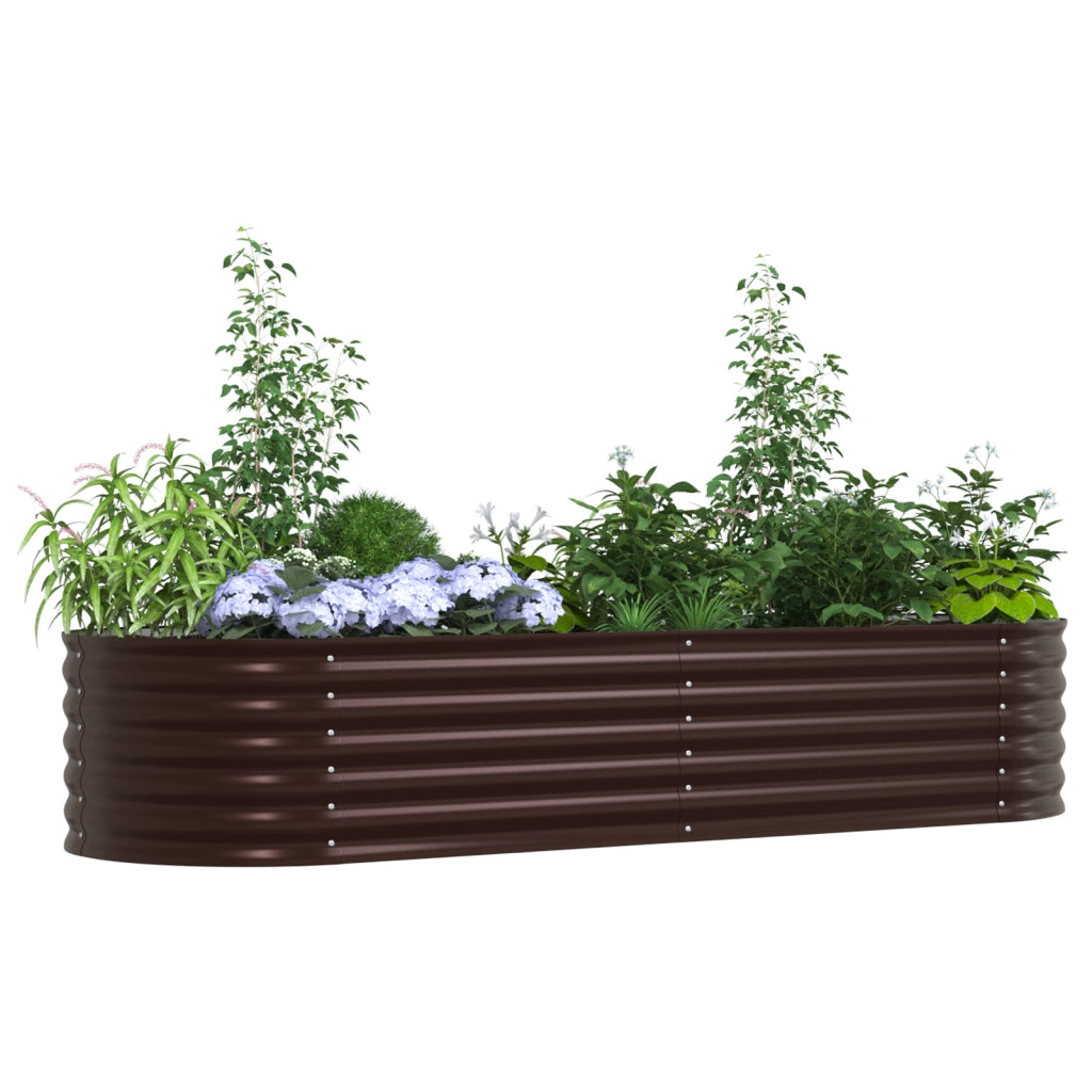 Letto da Giardino Rizzato Marrone 240x80x44 cm Acciaio Zincato