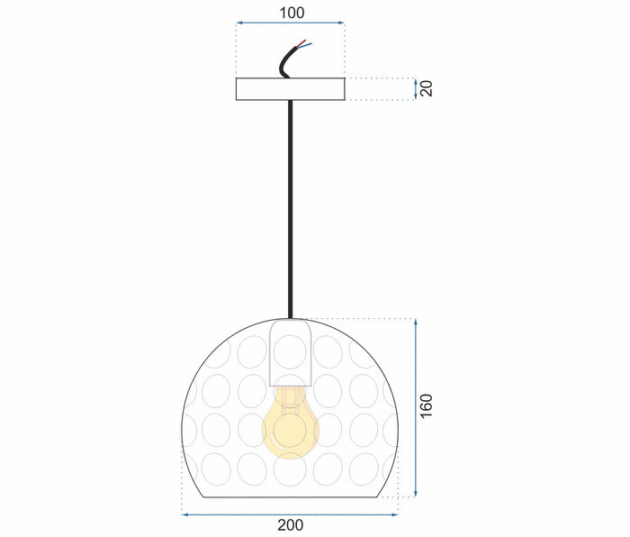 Lampada Pensile Rispecchiata Silver APP275-1CP