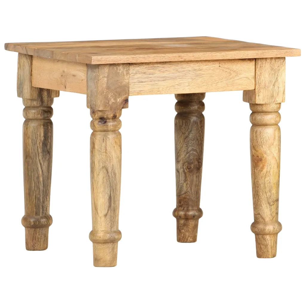Tavolino di Servizio 43x43x40 cm Legno Massello di Mango 282865