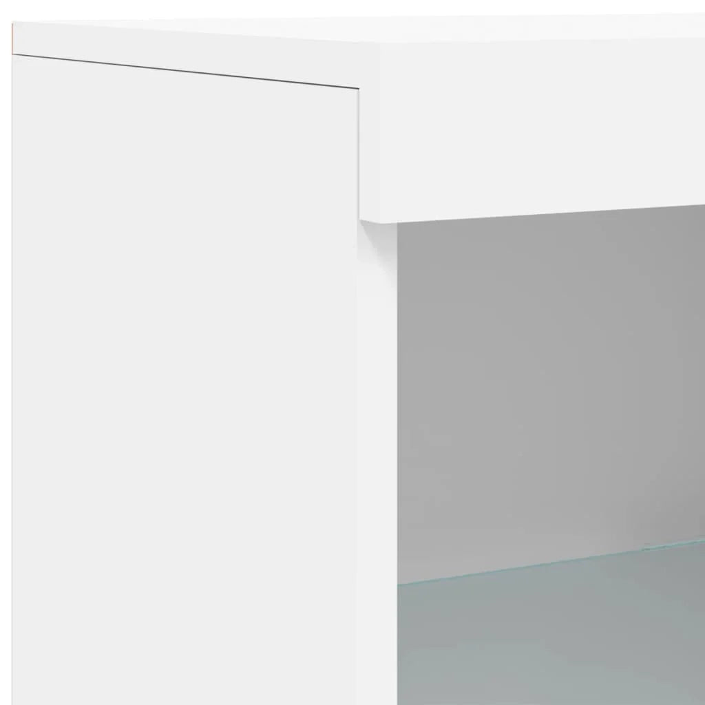 Buffet credenza cassettiera armadio mobile contenitore organizer per cucina soggiorno salotto con luci LED 41 x 37 x 100 cm bianco 02_0029850