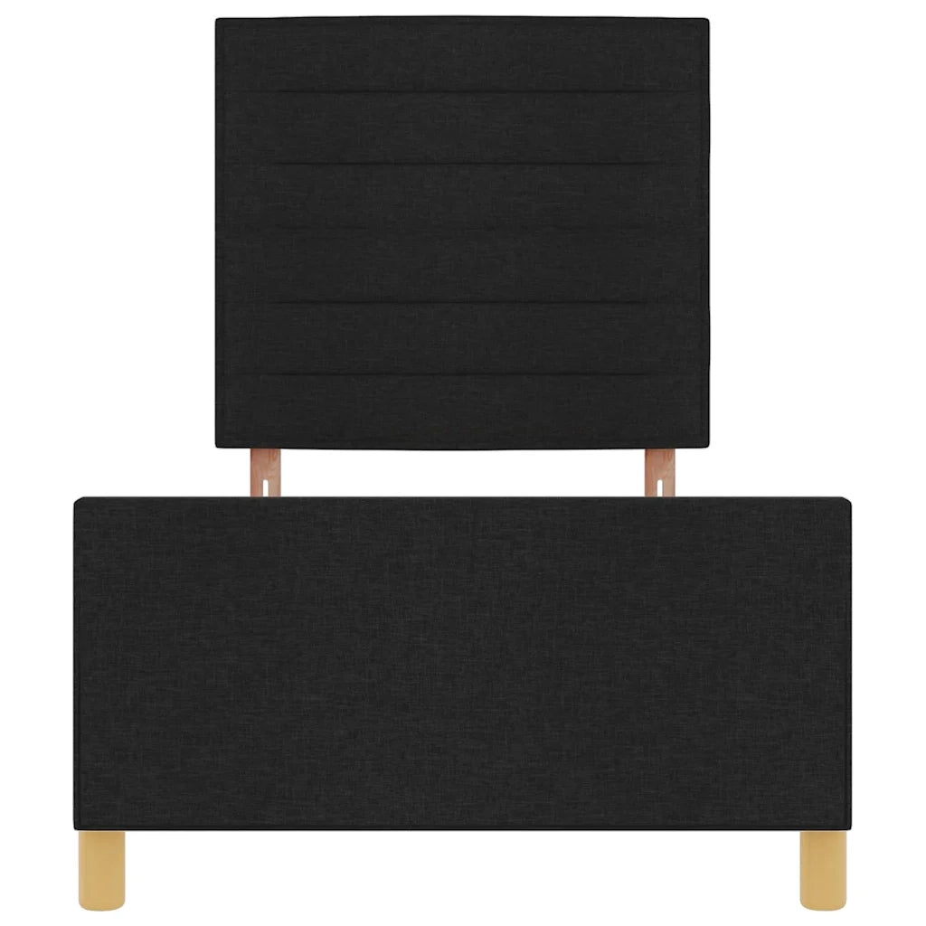 Struttura del letto con testiera Nero 100 x 200 cm Tessuto 3344629