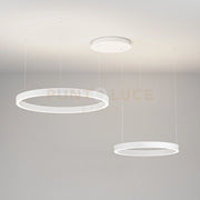 CRISEIDE SS/2D - SOSPENSIONE BIANCA A LED 3000K 4000LM 75W(35W+840W) DIMMERABILE