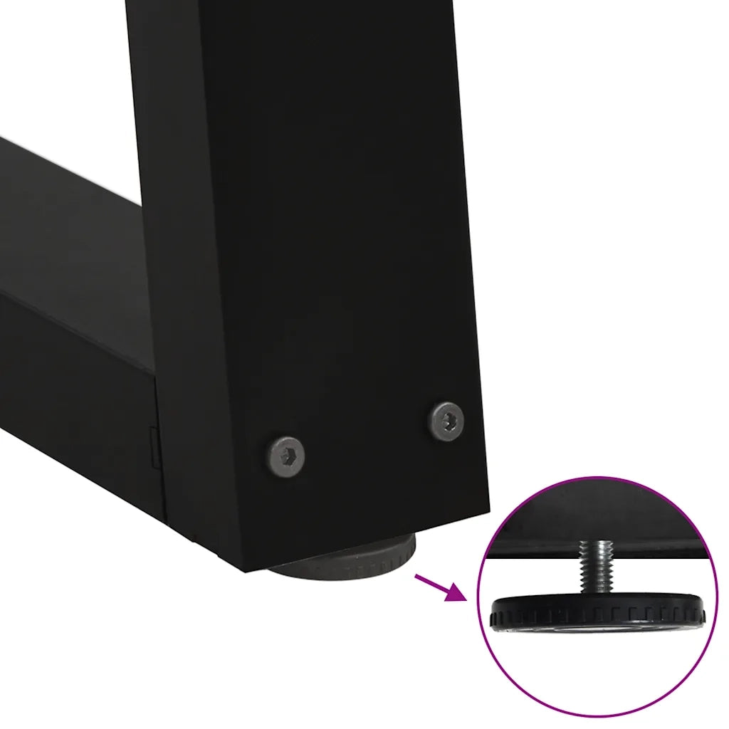 Gambe per Tavolino da CaffÃ¨ a Forma di V 2 pz Nere 70x(30-31,3) cm Acciaio