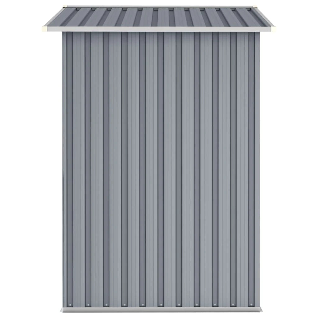 Casetta da giardino cabina ripostiglio casetta da esterno robusta casetta per attrezzi 205 x 129 x 183 cm acciaio zincato grigio 02_0022232