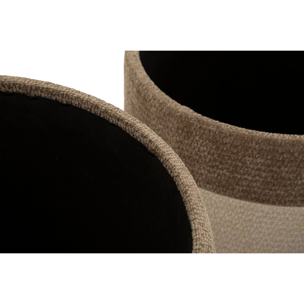 Set di 3 pouf contenitore stile nordico