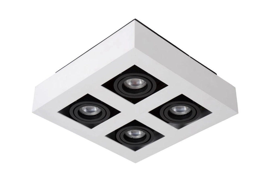 Lucide Xirax plafoniera 4 spot GU10 5W 2200-3000K bianca
