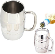 Tazza a Doppia Parete in Acciaio Inossidabile 304 da 550 ML per Birra Vino Mead.