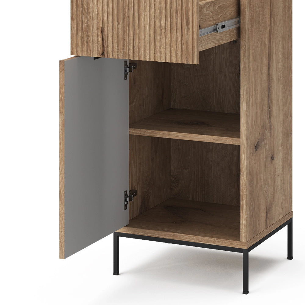 Vicco Mobile da bagno Quercia vichinga 40 x 87 cm con anta e cassetto