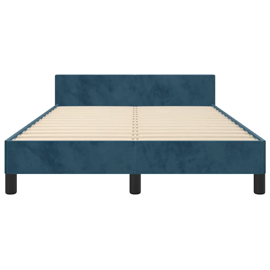 Giroletto con Testiera Blu Scuro 120x200 cm in Velluto cod mxl 60437