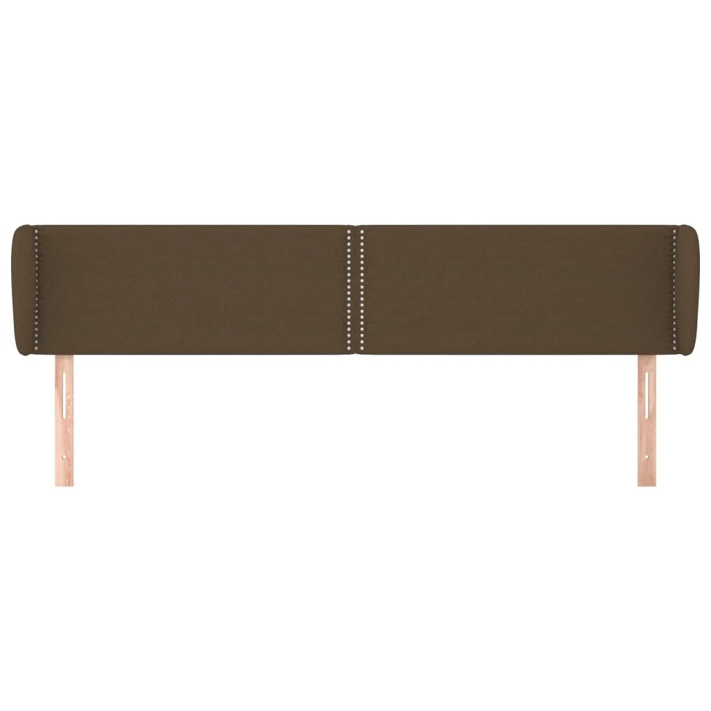 Testiera | Testata ad Orecchio Marrone Scuro 183x23x78/88 cm in Tessuto
