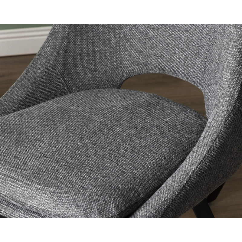 Set di 2 Sedie In Tessuto Vde Sc Miranda Gambe In Metallo Nere Dimensione 56x48x85,50cm