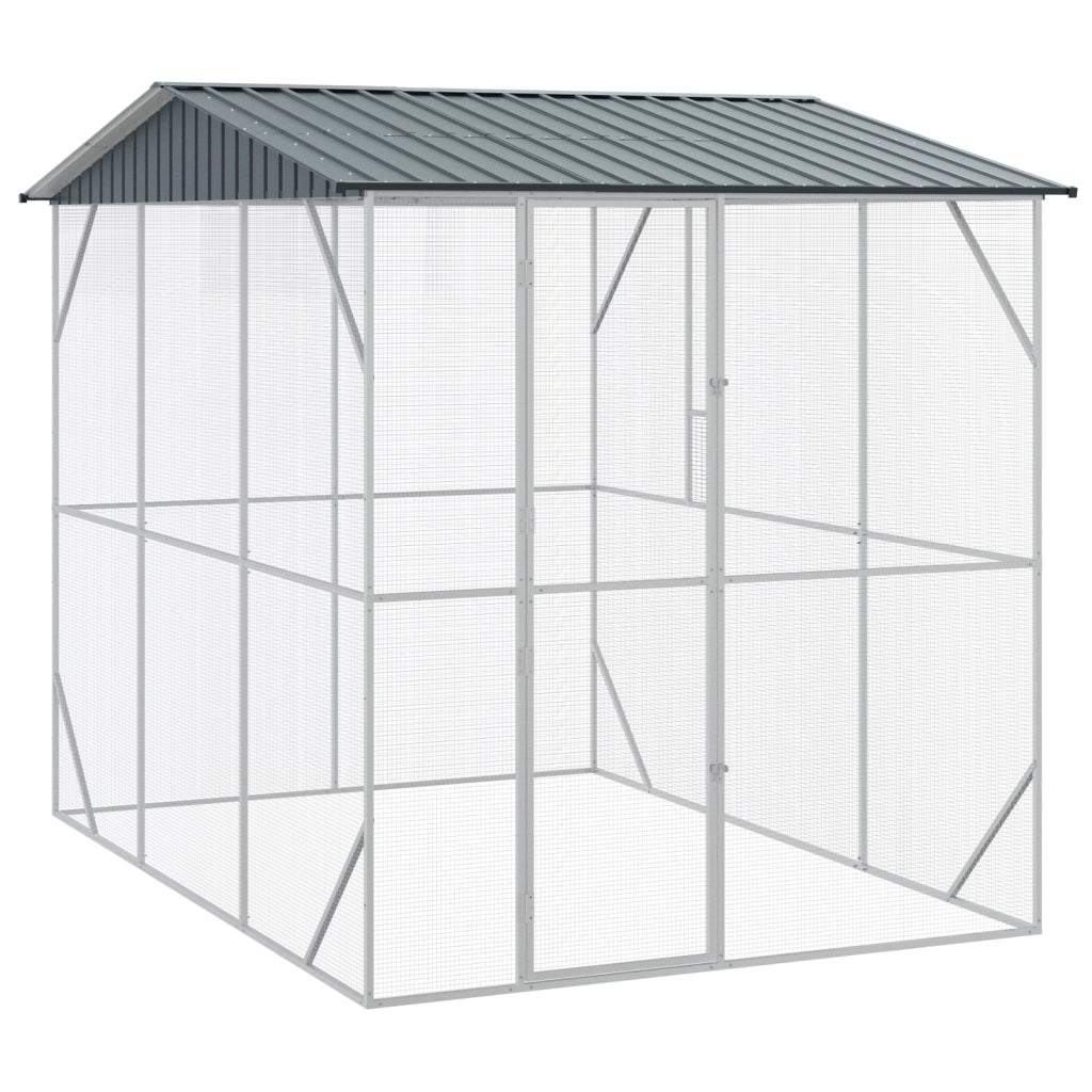 Voliera per Uccelli Antracite 310x227x247 cm Acciaio