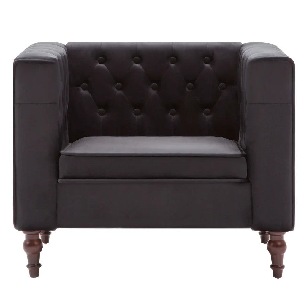 Poltrona Nera in Velluto 247012