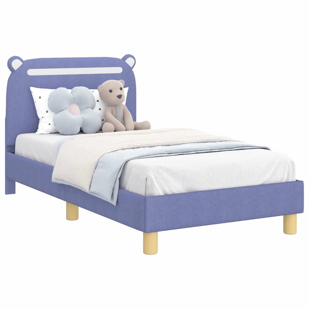 Struttura letto Bambini | Letto Infantile | Lettino con testata Blu jeans 80 x 160 cm