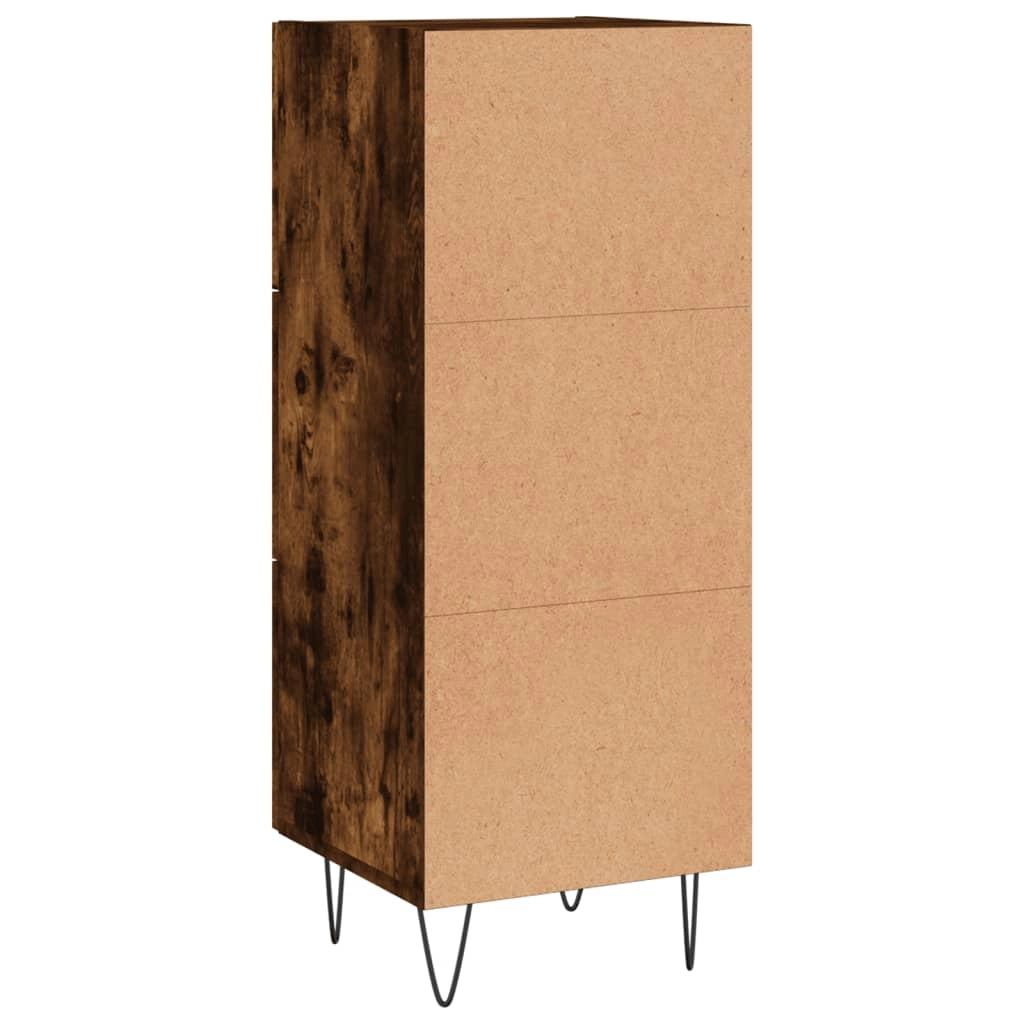Buffet credenza cassettiera armadio mobile contenitore organizer per cucina soggiorno salotto 34,5 x 34 x 90 cm legno ingegnerizzato marrone 02_0030907