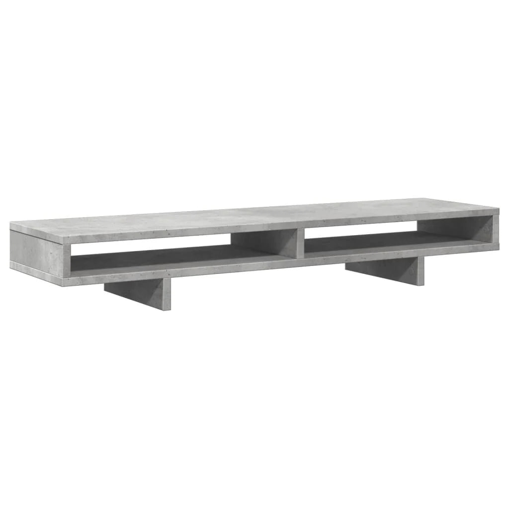 Supporto per monitor mobile da scrivania 100 x 27 x 15 cm legno ingegnerizzato grigio 02_0044843