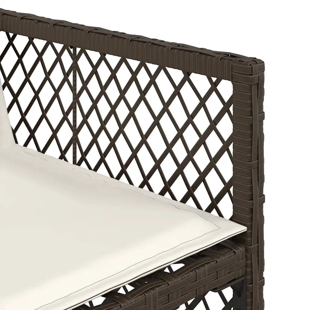vidaXL Set da Pranzo da Giardino 13pz con Cuscini Marrone Polyrattan