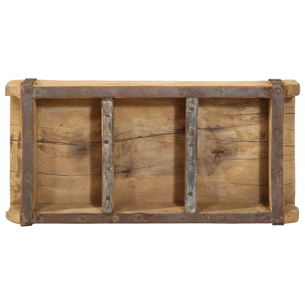 Set di vassoi  4 pezzi 30x14x9 cm in legno massiccio recuperato